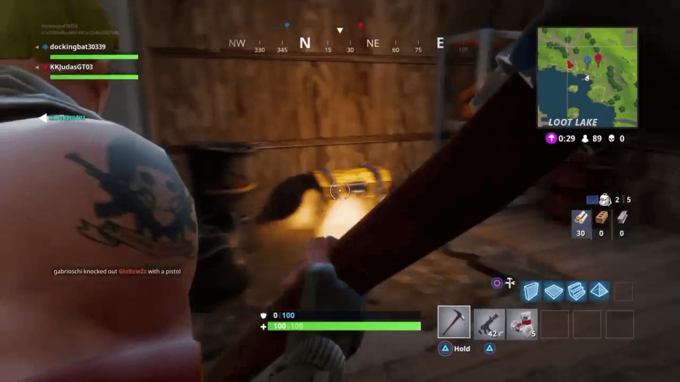 Défi : coffres à Loot Lake