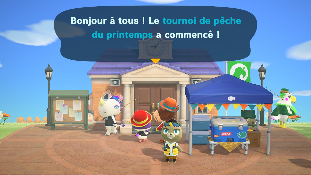 Les récompenses du tournoi de pêche sur ACNH !