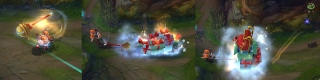 Splash-art du skin Draven Père Noël