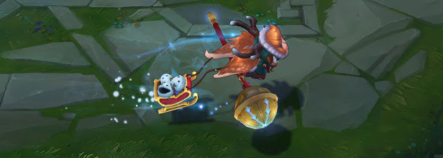 Splash-art du skin Draven Père Noël