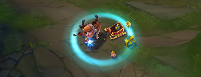 Splash-art du skin Draven Père Noël