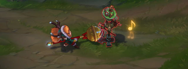 Splash-art du skin Draven Père Noël