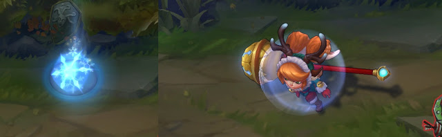 Splash-art du skin Draven Père Noël