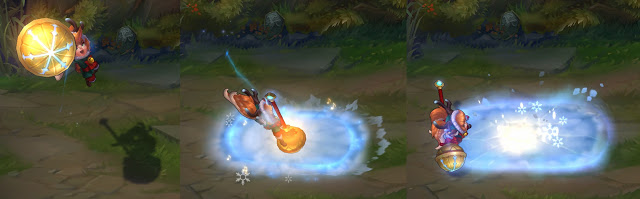 Splash-art du skin Draven Père Noël