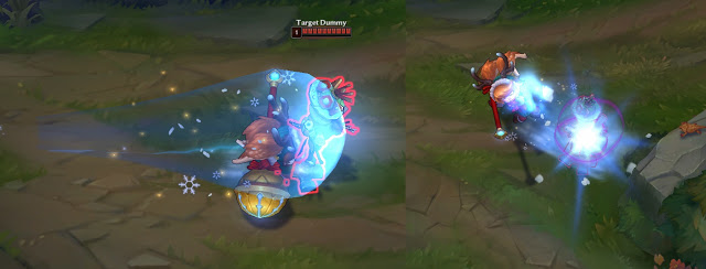 Splash-art du skin Draven Père Noël