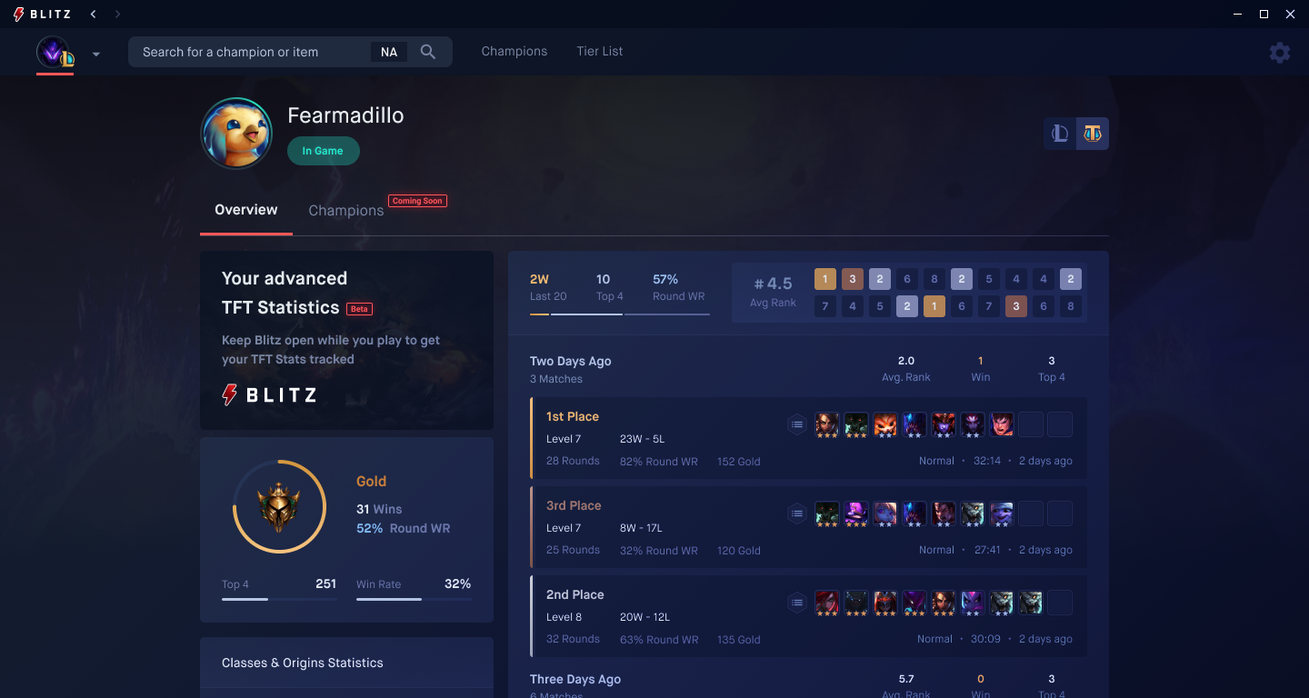 Blitz.gg, le meilleur overlay pour TFT