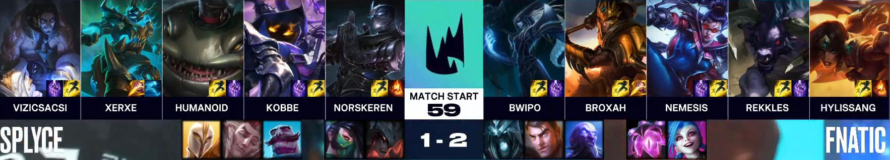 Fnatic-Splyce-Pick-Ban-Veigar-Botlane-Hecarim-Jungle-Vayne-mid