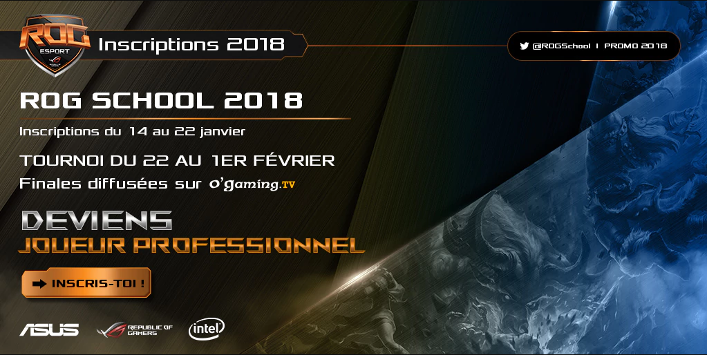 La ROG School ouvre ses portes pour 2018