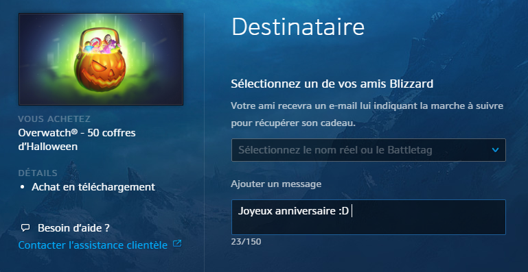 Vous pouvez maintenant offrir des coffres