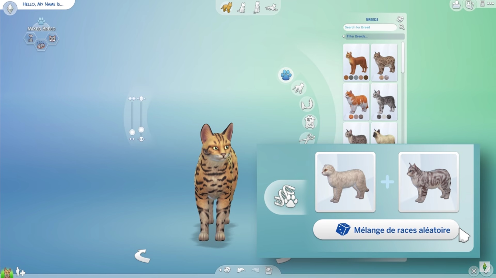 Créer un animal sur les Sims 4