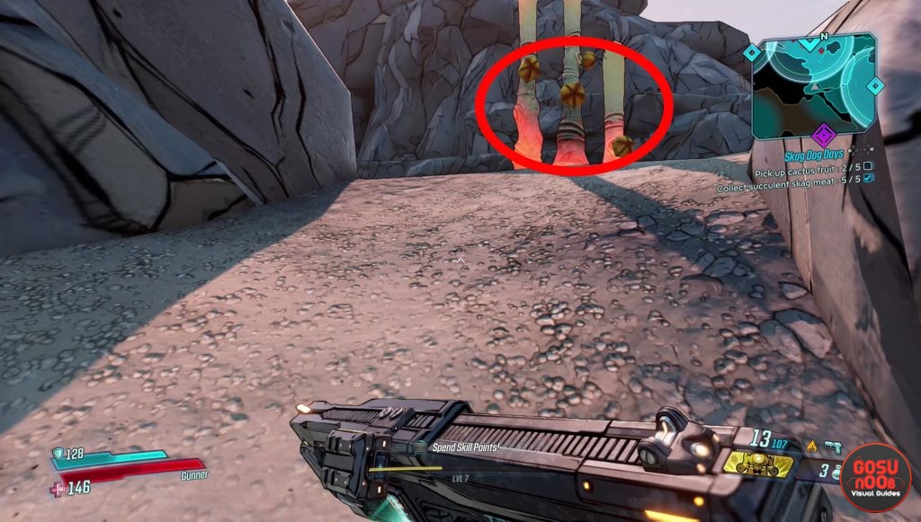 Trouver les fruits rouges pour la quête Jours des Skag-Dogs