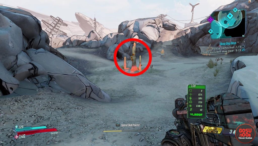 Trouver les fruits rouges pour la quête Jours des Skag-Dogs