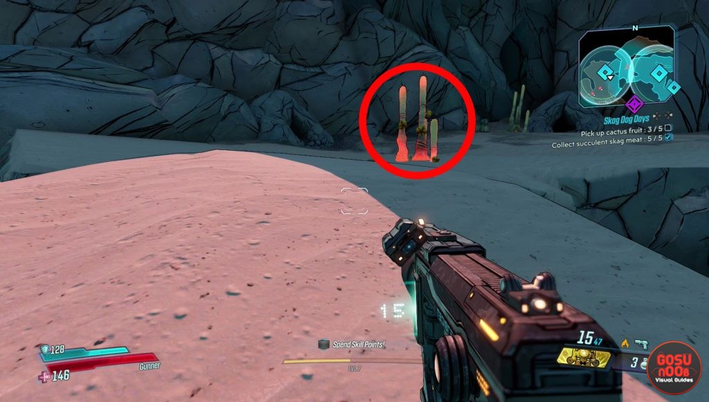 Trouver les fruits rouges pour la quête Jours des Skag-Dogs