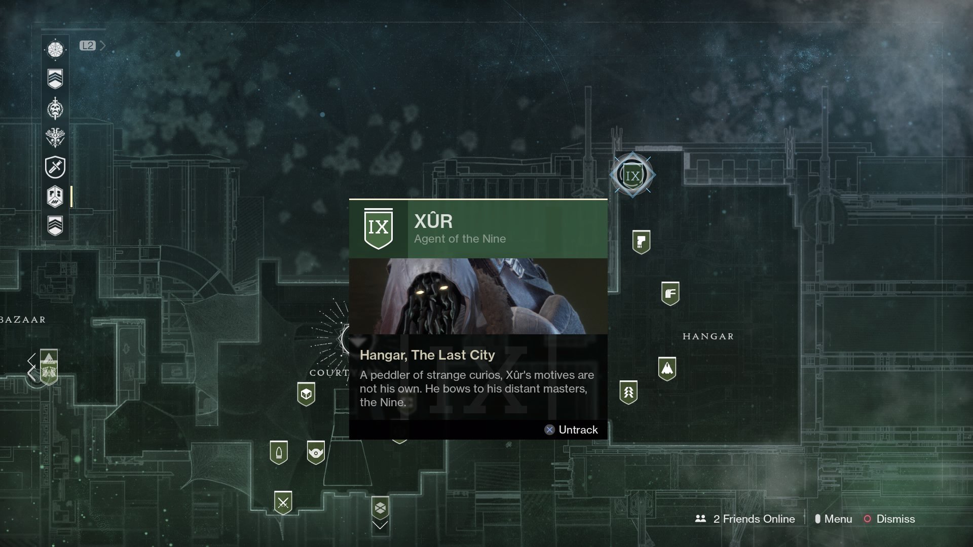 Trouver Xûr et objets vendus