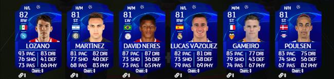 Toutes les cartes UCL 2020