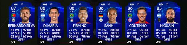 Toutes les cartes UCL 2020