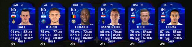Toutes les cartes UCL 2020