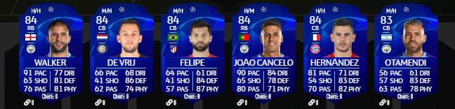 Toutes les cartes UCL 2020