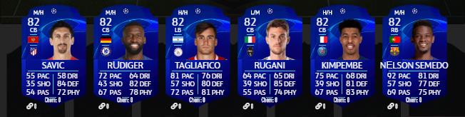 Toutes les cartes UCL 2020