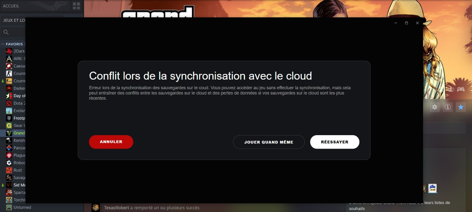 Comment résoudre le conflit de synchronisation avec le cloud ?