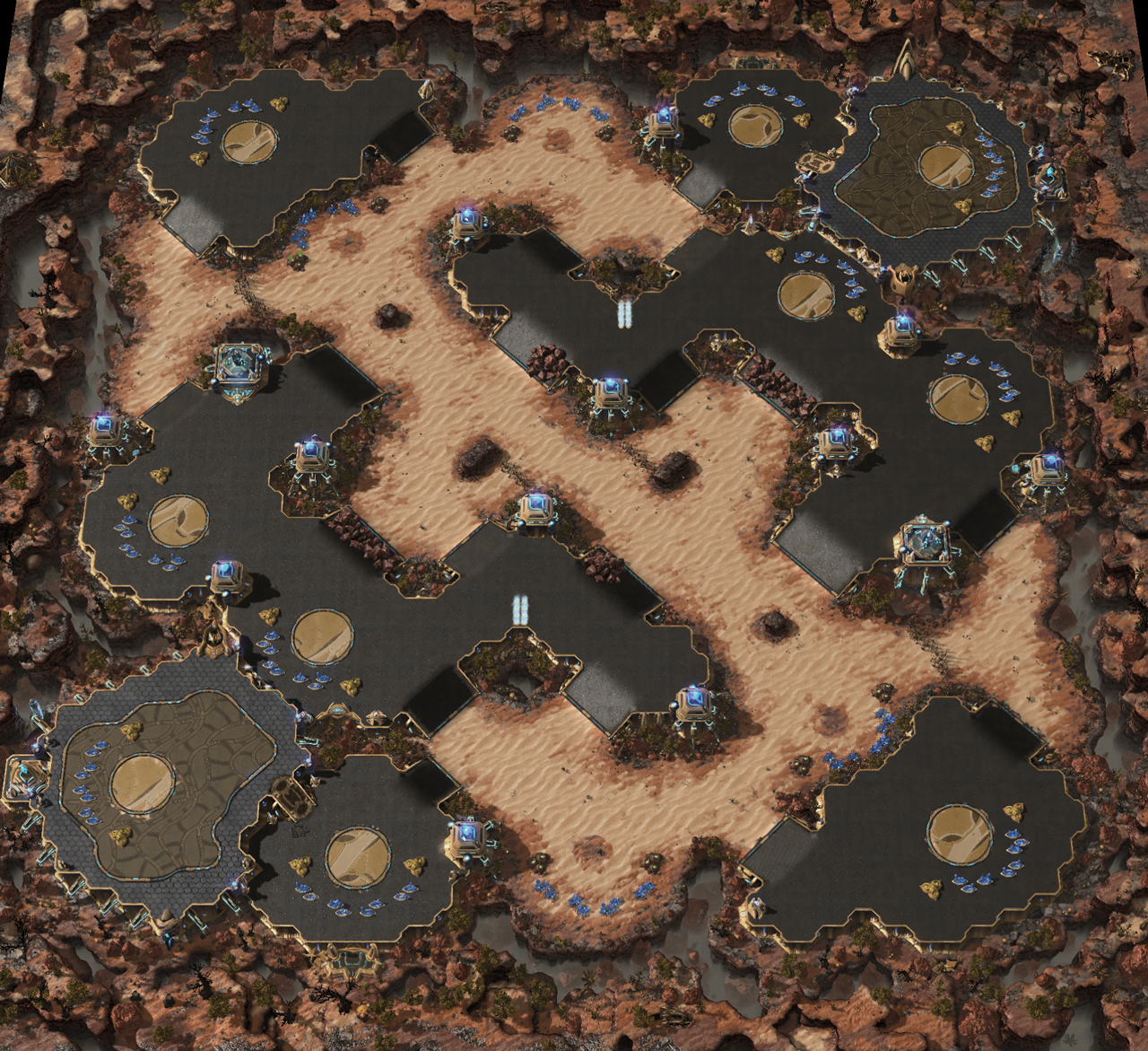 pilliers-or-pillars-gold-sc2-map-carte