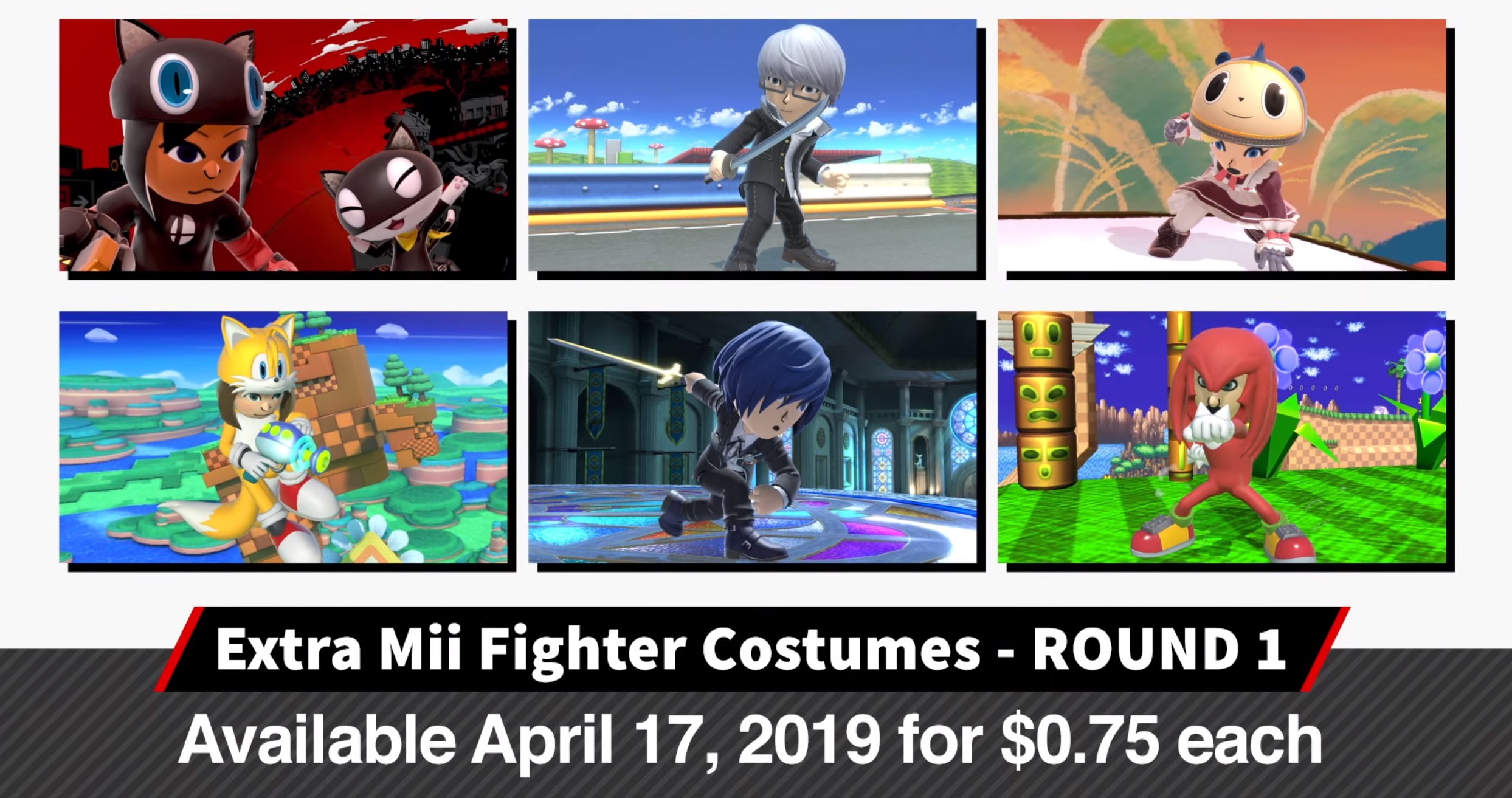 Super Smash Bros Ultimate Combattant Mii Costumes Persona