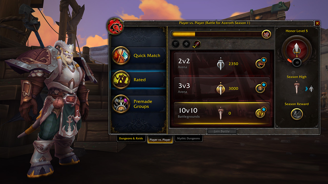 Nouveaux tiers et cotes en PvP