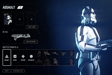 Star Wars Battlefront 2 : Cartes des Étoiles classe Commando