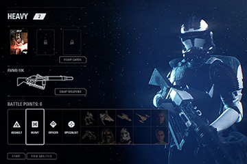 Star Wars Battlefront 2 : Cartes des Étoiles classe Soldat Lourd