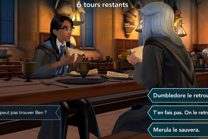 Persuader Rowan que tout ira bien avec Ben, Harry Potter Hogwarts Mystery