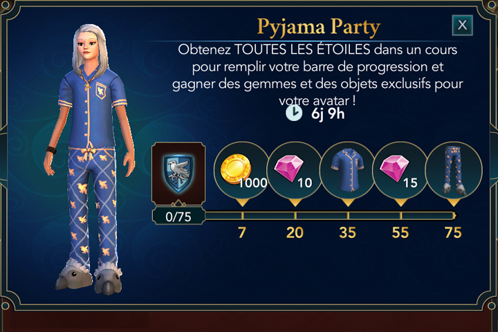 Harry Potter Hogwarts Mystery : Pyjama Party, nouvel événement