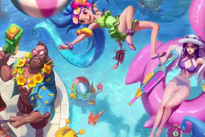 LoL : Skins Pool-Party 2018 – Zoé, Caitlyn et Gangplank