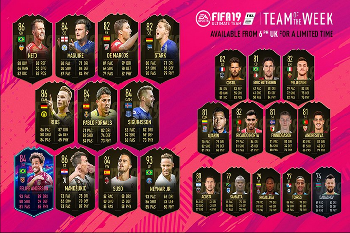 FIFA 19 : TOTW, l’équipe de la semaine 3 – FUT