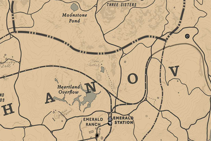 Red Dead Redemption 2 : Carte détaillée des villes