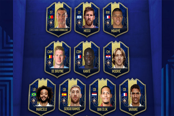 FIFA 19 : TOTY, le onze officiel de l’équipe de l’année 2018 – FUT