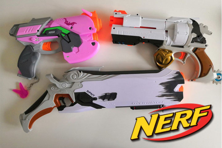 On a testé les NERF Overwatch (D.Va, McCree et Faucheur)