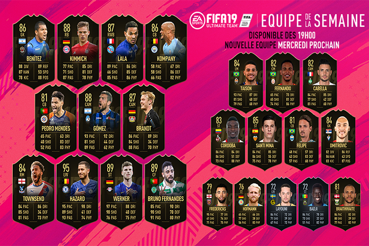 FIFA 19 : TOTW, l’équipe de la semaine 34 – FUT