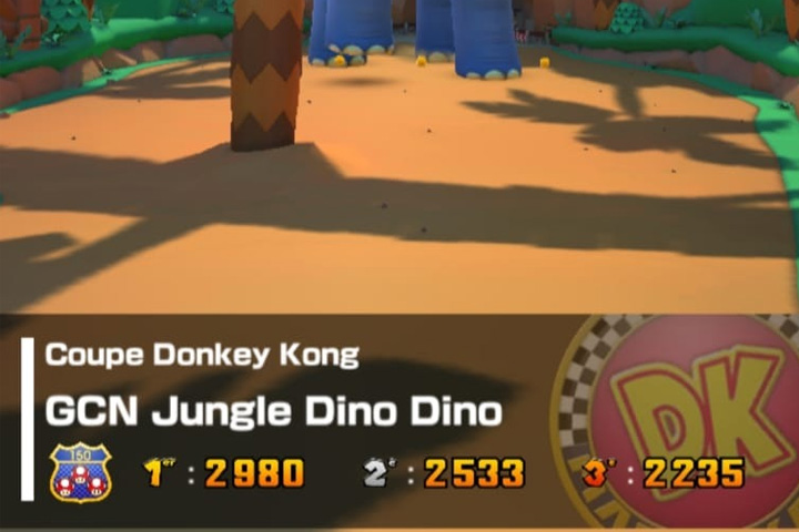 Mario Kart Tour : Jungle Dino Dino, raccourcis et astuces de short-cut