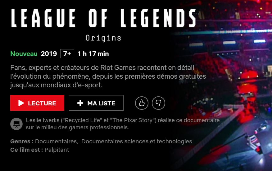 LoL sur Netflix : Un documentaire du nom de League of Legends Origins est disponible