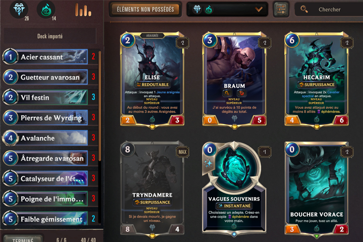 Legends of Runeterra : Trouver un code de deck et l’utiliser pour importer un deck