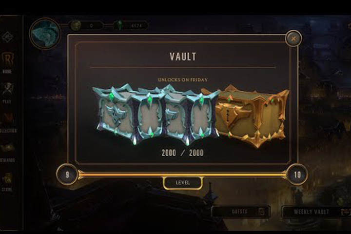 Legends of Runeterra : Les coffres, Coffres-forts hebdomadaires et capsules de LoR