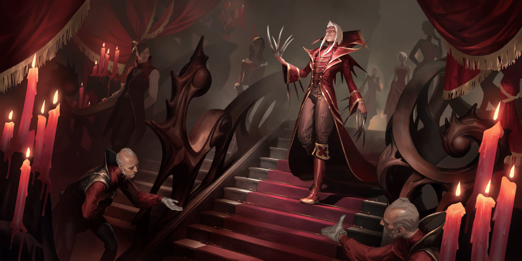 Vladimir sur Legends of Runeterra, infos sur le champion de LoR – Carte de Noxus