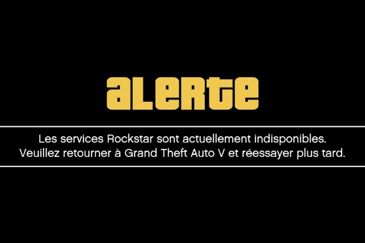 GTA 5 Online : Les services de Rockstar sont actuellement indisponible, bug du jeu sur PC