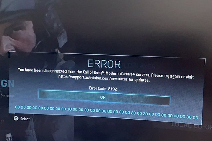 Code d’erreur 8192 sur Call of Duty Modern Warfare et Warzone, serveurs et problèmes