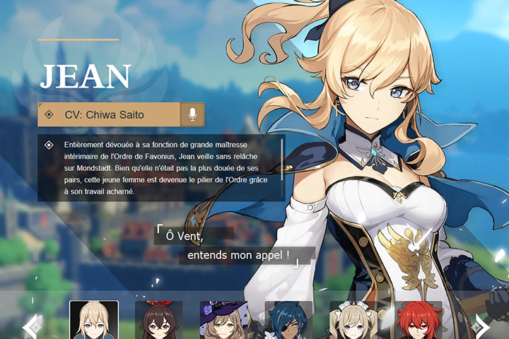 Personnages dans Genshin Impact, liste complète