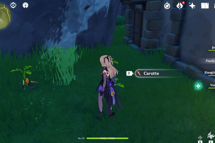 Carottes Genshin Impact, où en trouver ?