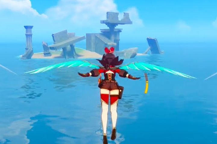 Ile sans nom Genshin Impact, emplacement et quête