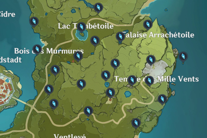 Météorites localisation dans Genshin Impact, où les trouver ?