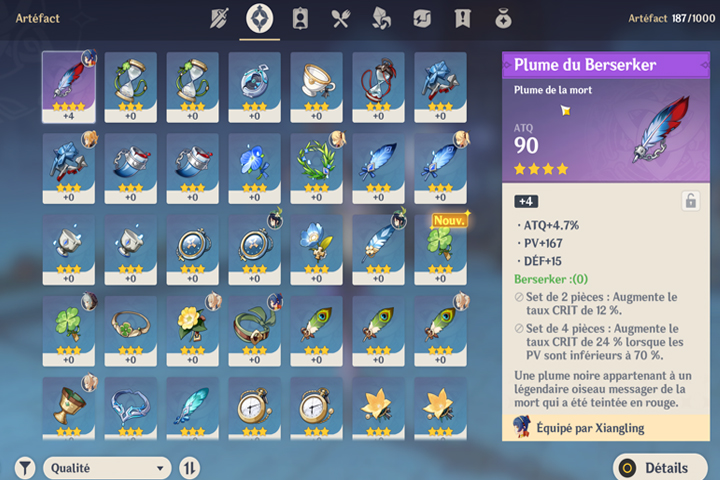 Route Artefacts, où les farmer dans Genshin Impact ?