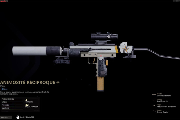 Classe Milano 821, accessoires, atouts et joker pour Call of Duty: Black Ops Cold War et Warzone